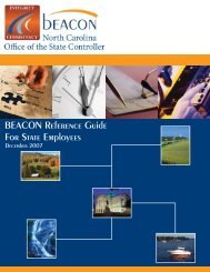 BEACON Reference Guide For State Employees - North Carolina ...