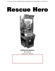 Rescue Hero Operators Manual - BMI Gaming