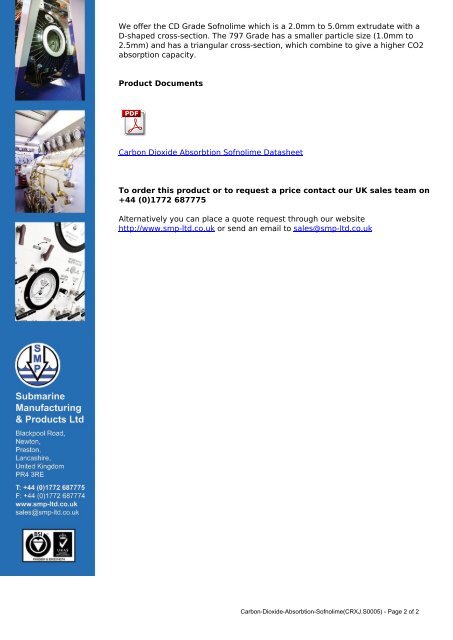 Product Datasheet: Carbon-Dioxide-Absorbtion-Sofnolime