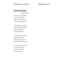 Polish Poetry / 14-30 lines High School Level 3 Wiersz na dzieÅ Matki