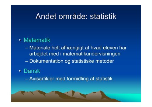 Oplæg Studieretningsprojekter matematik-dansk