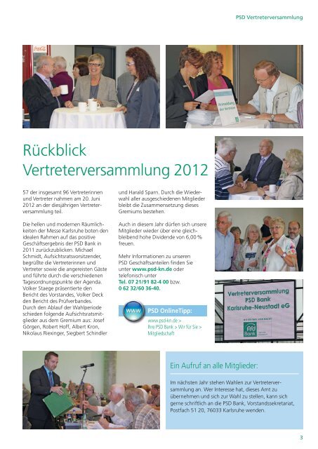 2/2012 geld & gewinn - PSD Bank Karlsruhe-Neustadt eG