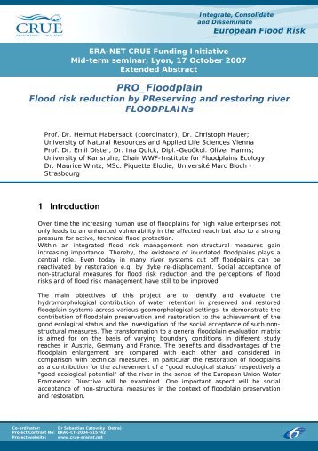 PRO_Floodplain - CRUE Flooding Era-Net