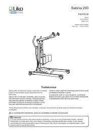 Sabina 200 kÃ¤yttÃ¶ohje.pdf - Algol-Trehab Oy