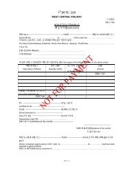 Bill Format for Non - Stock Items Duplicate - West Central Railway