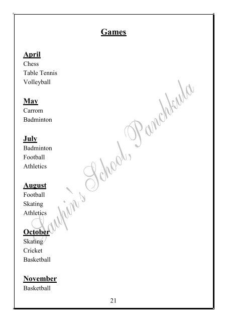 Syllabus 2013 â 14 Class 6