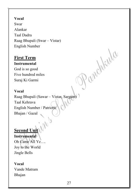 Syllabus 2013 â 14 Class 6