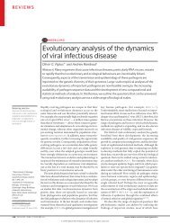 Evolutionary analysis of the dynamics of viral infectious disease