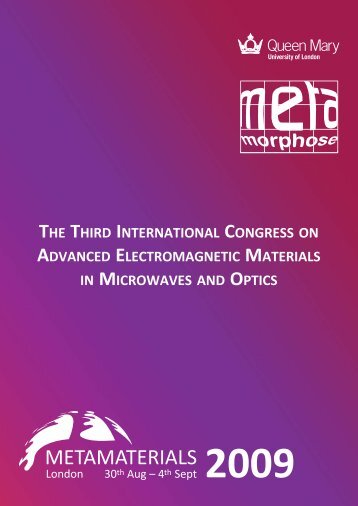 Pub4432 Meta 2009 programme v2:Layout 1 - Metamaterials - 2009