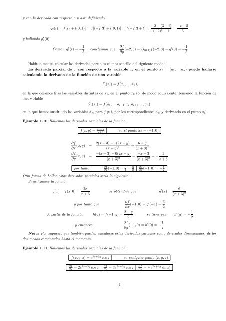 Tema 11: CÃ¡lculo diferencial de funciones de varias variables I