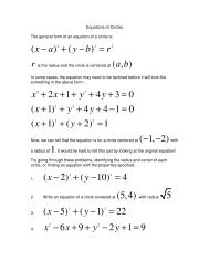 Unit 10 Homework 10 Equations Of Circles Questions 11-12 - Homework