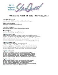 Omaha, NE - March 23-25, 2012 - StarQuest