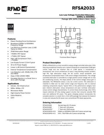 Template for Proposed Data Sheets - RF Micro Devices