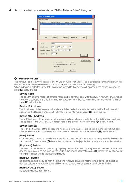 DME-N Network Driver Installation Guide for M7CL - Yamaha ...