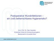 Prof. Dr. Ojan Assadian: Postoperative Wundinfektionen