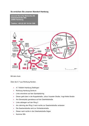 Wegbeschreibung als PDF - Secunet