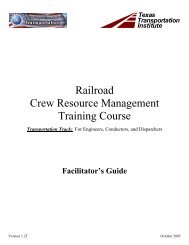 Railroad Crew Resource Management Training Course