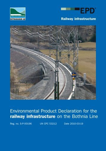 Environmental Product Declaration for the railway infrastructure on ...