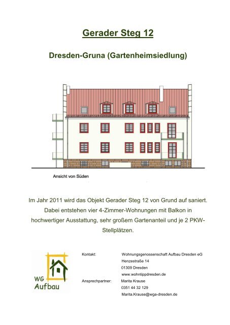 Gerader Steg 12 Dresden-Gruna - Wohnungsgenossenschaft ...