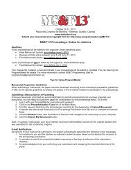 MS&T'13 Proceedings: Notice for Authors