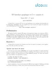 TP Interface graphique et C++ numÃ©ro 6 - LISIC