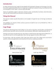 Introduction Using this Manual Logo Usage - Virginia Intermont ...