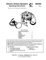 309365B Electric Airless Sprayers Operating Instructions - RenTrain