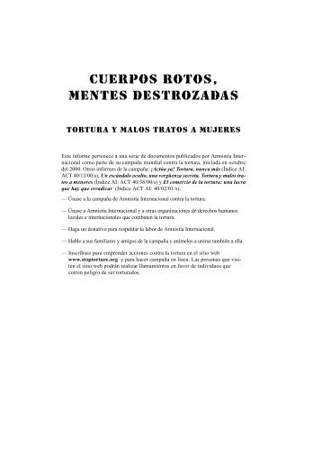 CUERPOS ROTOS, MENTES DESTROZADAS - Biblioteca Hegoa