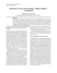 Seismicity in and around Ongole, Andhra Pradesh â an ... - IGU