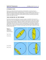 Spherical Trigonometry INTRODUCTION THE GEOMETRY OF THE ...