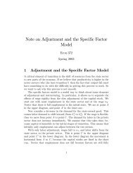 Note on Adjustment and the Specific Factor Model