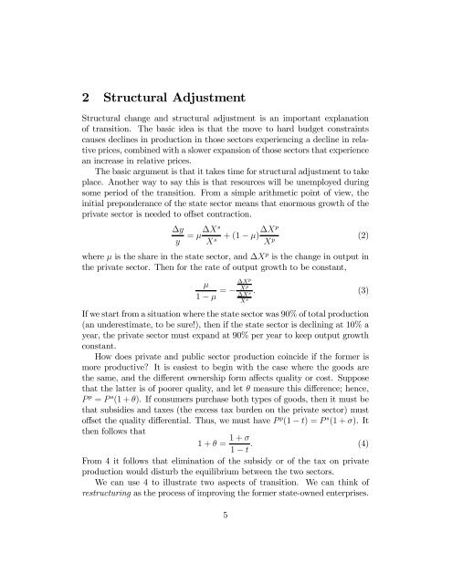 Note on Adjustment and the Specific Factor Model