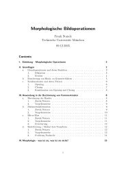 Morphologische Bildoperationen - Technische UniversitÃ¤t MÃ¼nchen