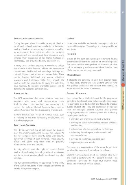 Overview of the HCT - Higher Colleges of Technology