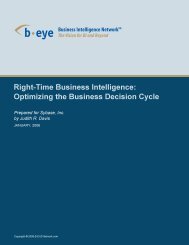 Right-Time Business Intelligence: Optimizing the Business Decision ...