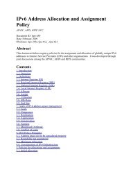 IPv6 Address Allocation and Assignment Policy - RIPE NCC