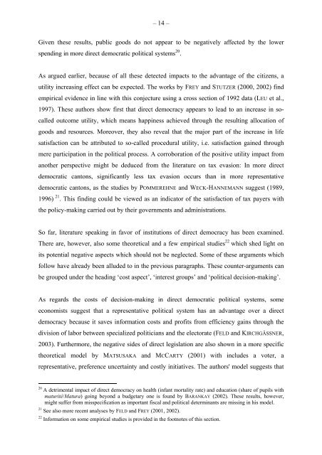 The Impact of Direct Democracy on Society - UniversitÃƒÂ¤t St.Gallen