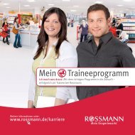 Mein Traineeprogramm - ROSSMANN