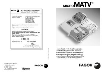 micromatv - Fagor Electrónica