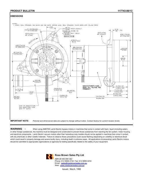 Model 117743-13 - Ross Brown Sales