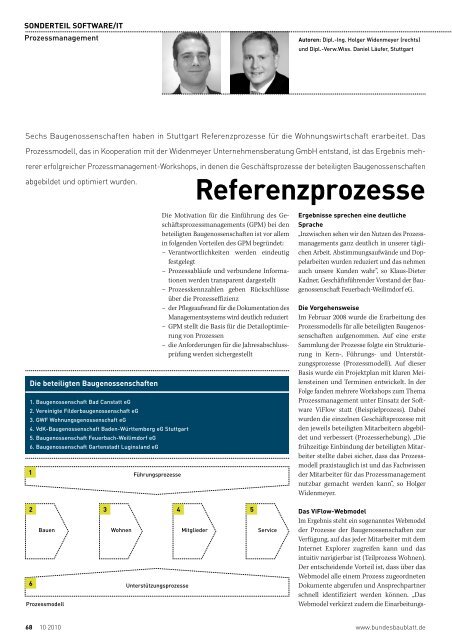 Referenzprozesse - Widenmeyer GmbH