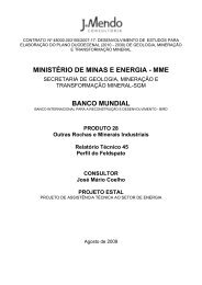 Perfil do Feldspato - MinistÃƒÂ©rio de Minas e Energia