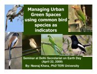 Managing Urban Green Spaces using common bird species as ...