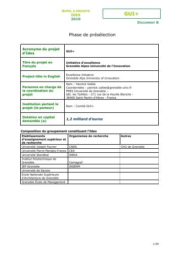 Acronyme du projet/ Acronym of the project - Institut de Planétologie ...