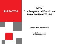 MDM Challenges and Solutions from the Real World - Information ...