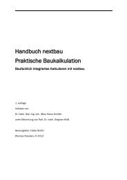 Handbuch nextbau Praktische Baukalkulation - F:data GmbH