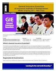 What is General Insurance Essentials? - Insurance Institute of Canada