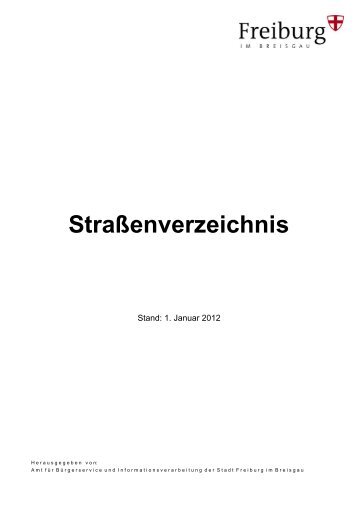 Straßenverzeichnis - wiki.stadt.freiburg.de