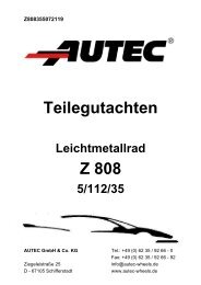 Teilegutachten Z 808 - AUTEC GmbH & Co. KG