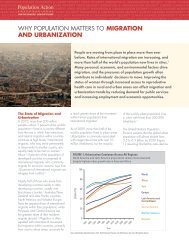 WHY POPULATION MATTERS TO Migration anD Urbanization